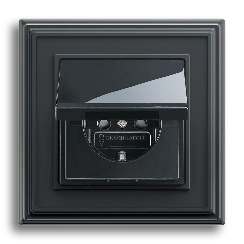 SCHUKO® socket outlet with hinged lid