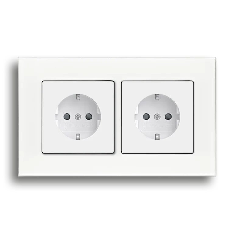 SCHUKO® Steckdose 2-fach, vorverdrahtet