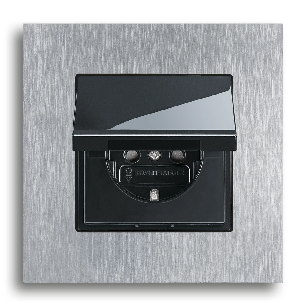 SCHUKO® socket outlet with hinged lid