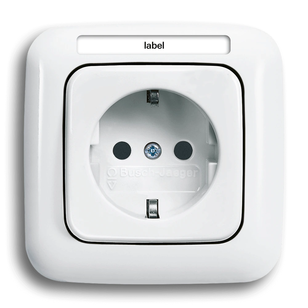 SCHUKO® socket outlet with labeling field