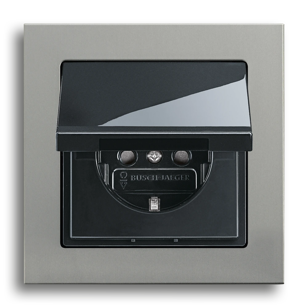 SCHUKO® socket outlet with hinged lid