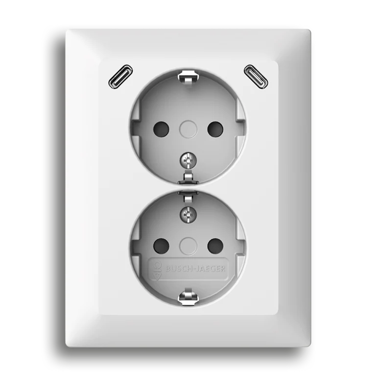 SCHUKO® USB-Steckdosen-Einsatz Safety+ mit 2x USB-C