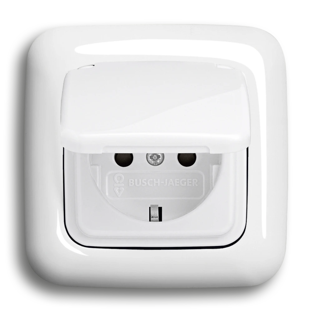 SCHUKO® socket outlet with hinged lid