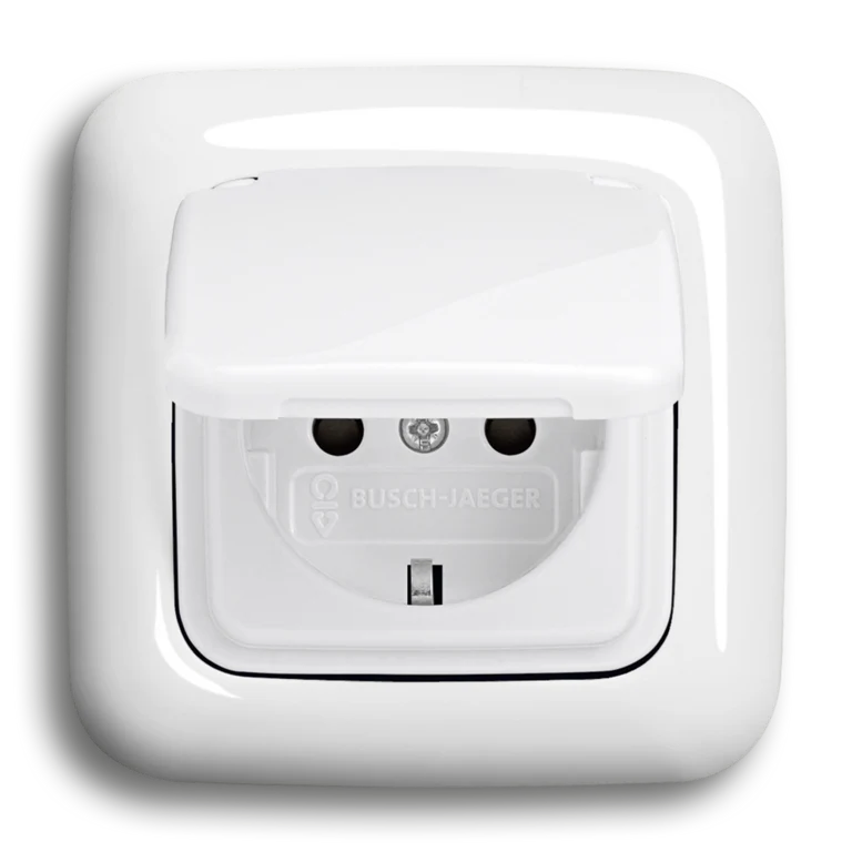 SCHUKO® socket outlet with hinged lid