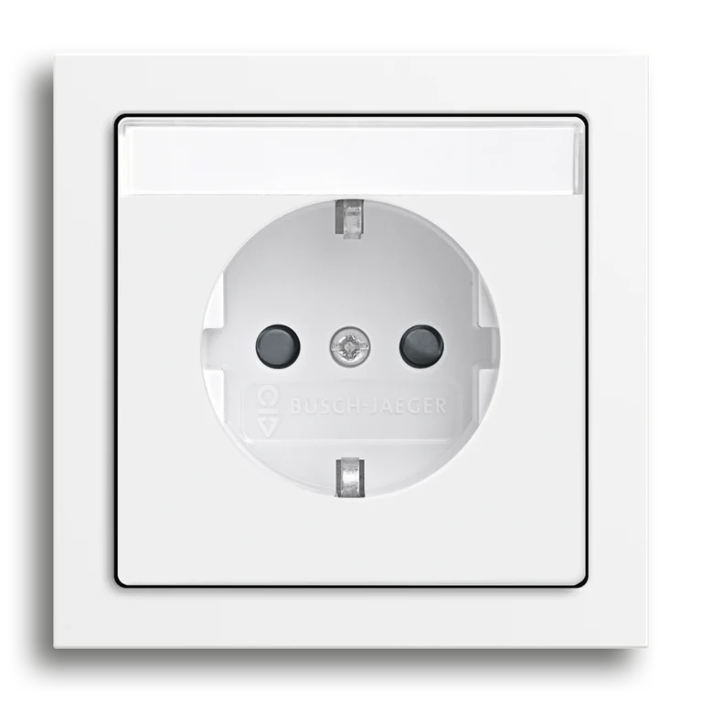 SCHUKO® Steckdose mit Beschriftungsfeld