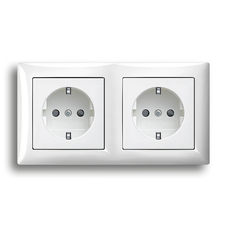 SCHUKO® Steckdose 2-fach, vorverdrahtet