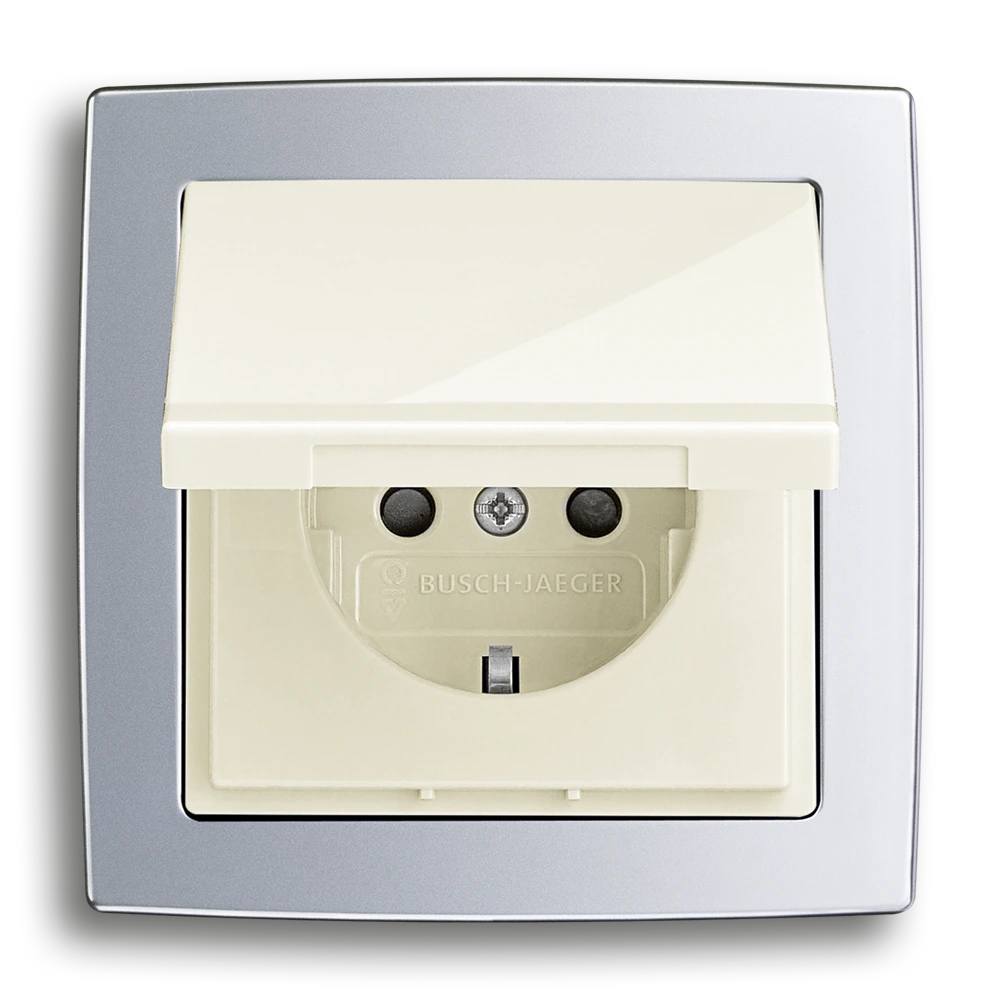 SCHUKO® socket outlet with hinged lid
