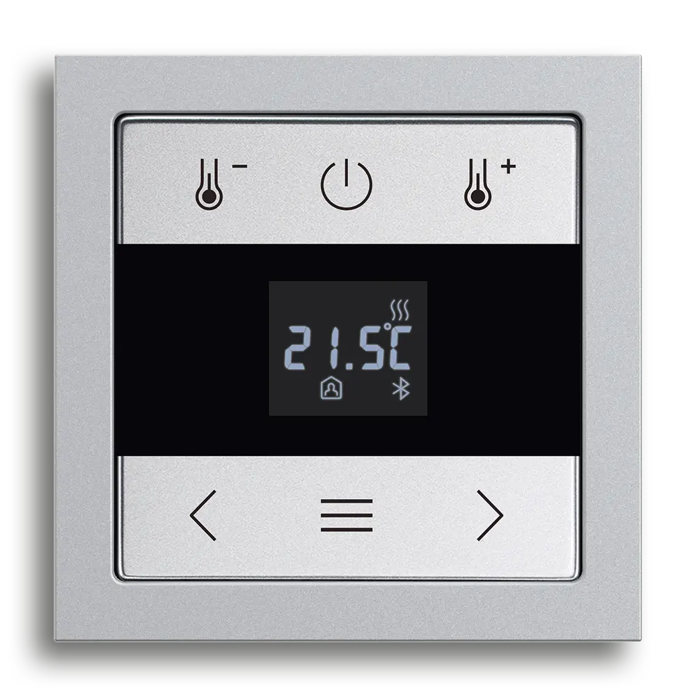 Raumtemperaturregler mit Display BT,Alusilber,future® linear
