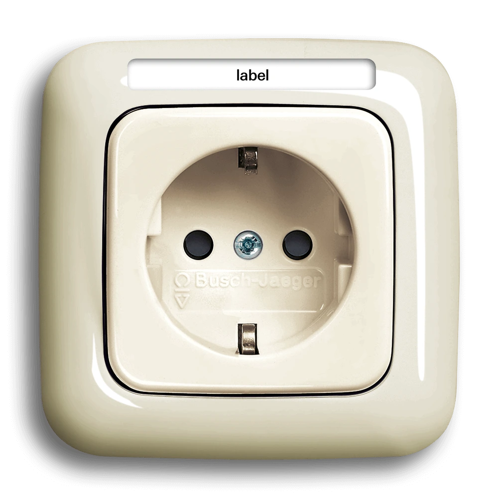 SCHUKO® socket outlet with labeling field