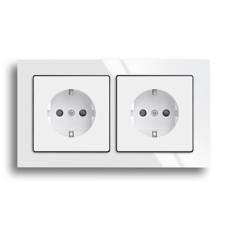 SCHUKO® Steckdose 2-fach, vorverdrahtet