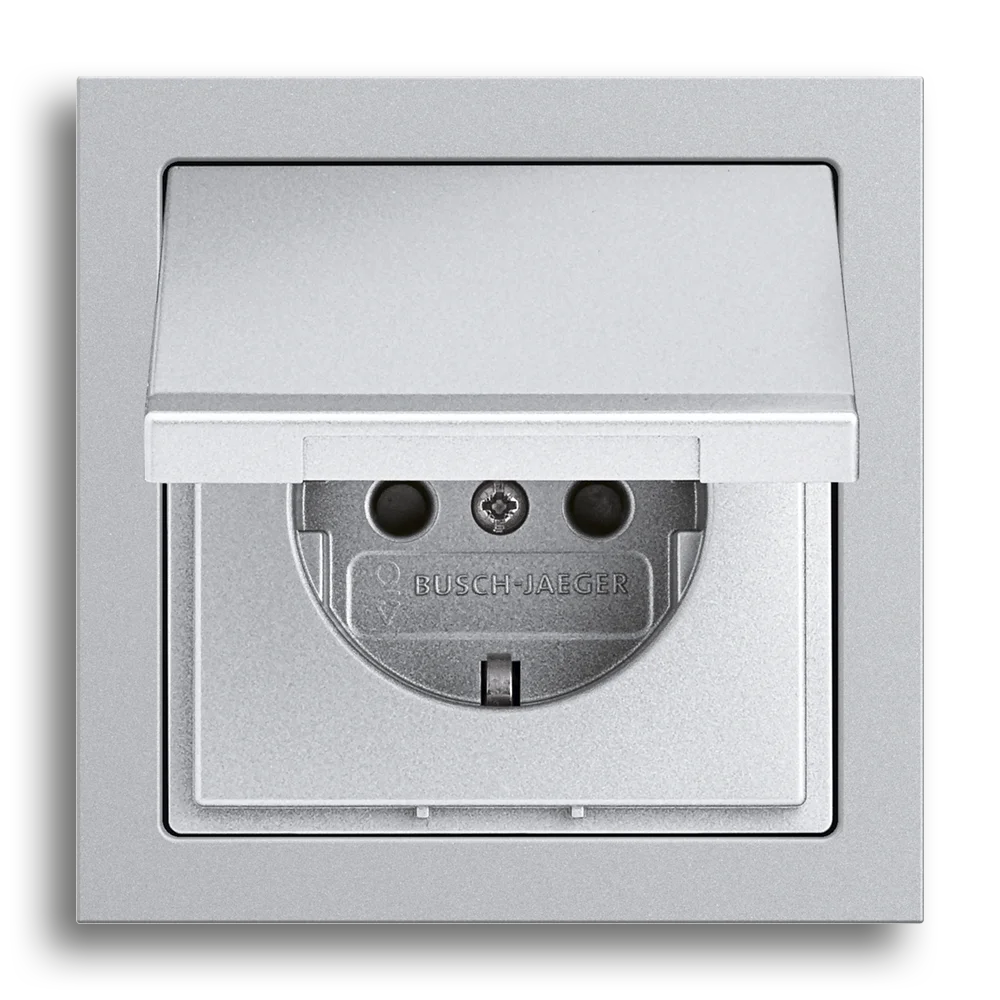SCHUKO® socket outlet with hinged lid