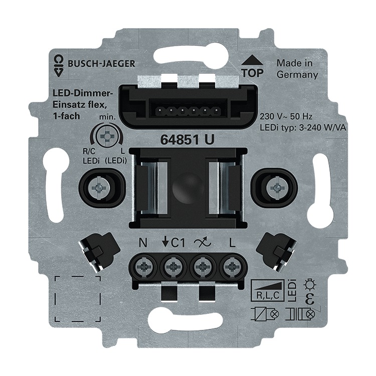 geestelijke Soms soms verdediging Busch-Jaeger - Led-dimmersokkel flex, 1-voudig Inbouw, led, 3-240VA