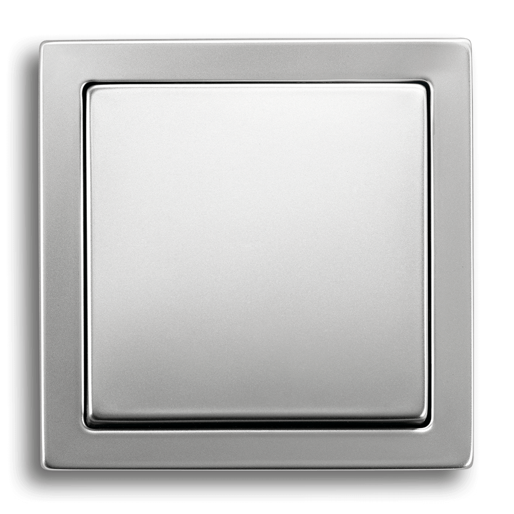 Lichtschakelaar - pure stainless steel - Roestvrij staal